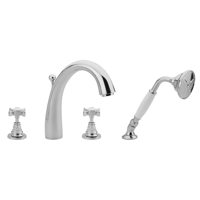 Tre Mercati - Imperial 4 Tap Hole Bath Shower Mixer Complete with Kit - Chrome Large Image