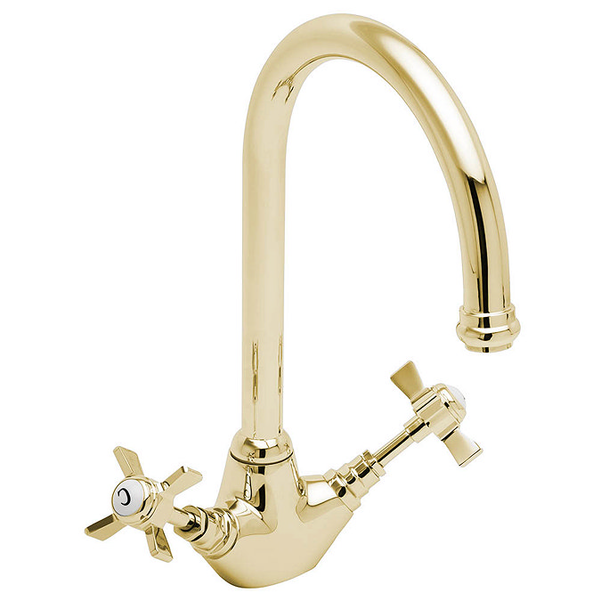 Tre Mercati - Imperial Dual Flow Mono Sink Mixer - Antique Gold - IMP1100 Large Image