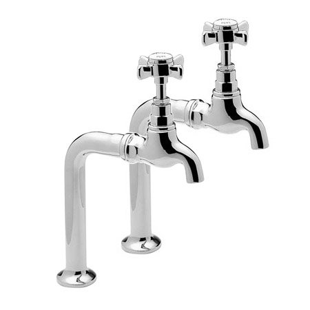 Tre Mercati - Imperial Pair Bib Taps and Stands - Chrome - 1067 Large Image