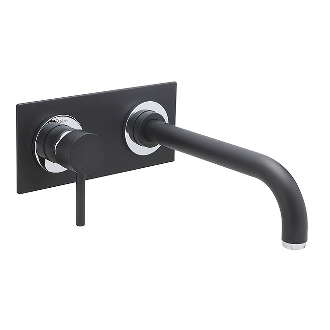 Tre Mercati - Milan Black 2 Hole Wall Mounted Bath Filler - 63335 Large Image