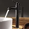 Tre Mercati - Milan Black Extended Mono Basin Mixer - 63375  Profile Large Image