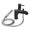 Tre Mercati - Milan Black Pillar Bath/Shower Mixer Only - 63355 Large Image