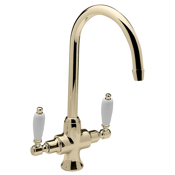 Tre Mercati - Series 900 Lever Dual Flow Mono Kitchen Sink Mixer - Antique Gold - S9-LEV/23 Large Im