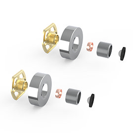 Cruze Round Easy Fix Kit Bracket for Bar Shower Valves - Chrome