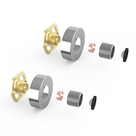 Cruze Round Easy Fix Kit Bracket for Bar Shower Valves - Chrome