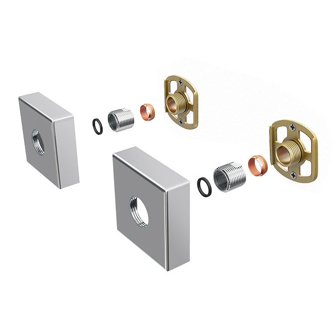 Square Easy Fix Kit Bracket for Bar Shower Valves Large Image