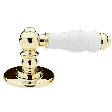 Tre Mercati - Traditional Series 900 (Extended) Cistern Lever - Antique Gold Plated Profile Large Im