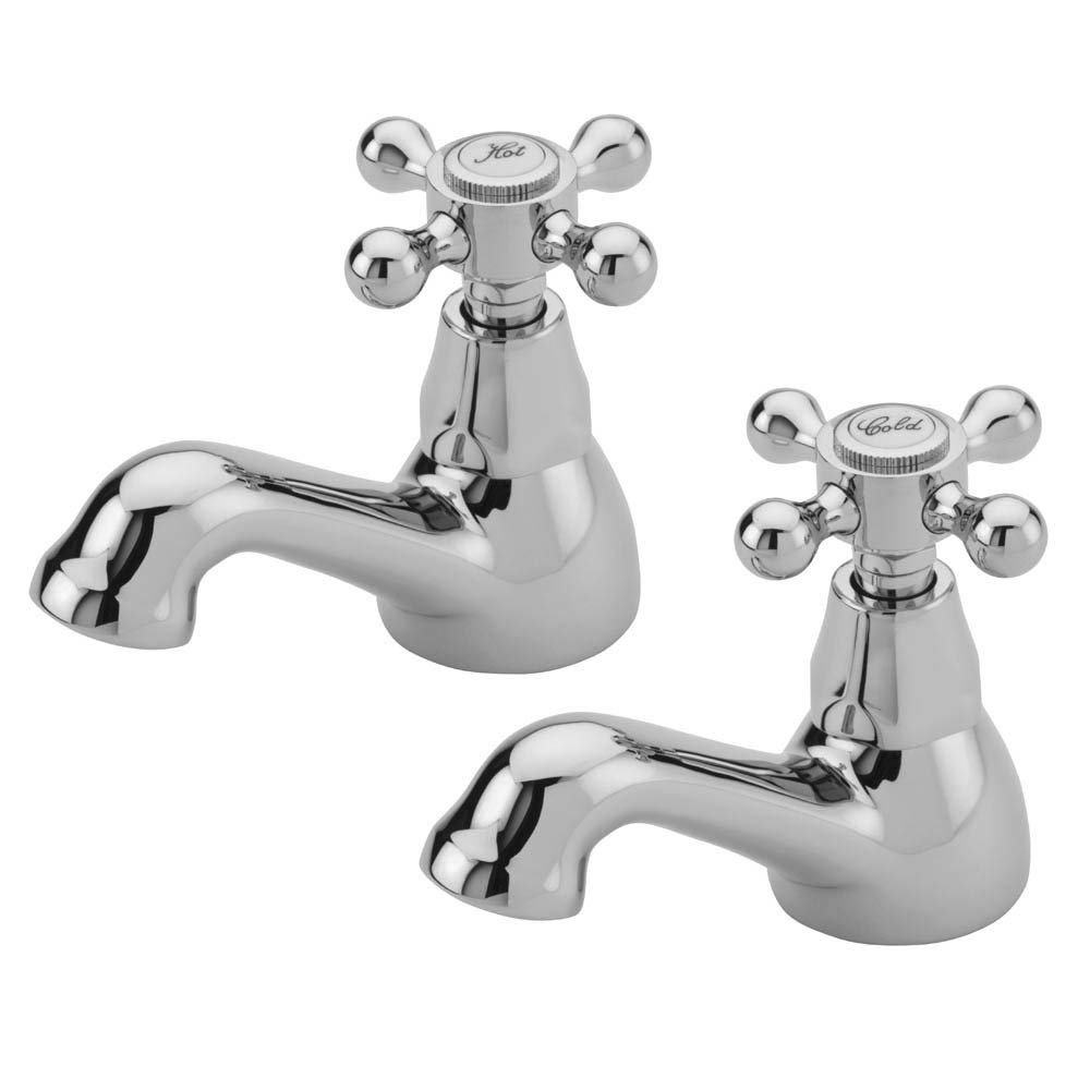 Tre Mercati Victoria Basin Taps - Chrome | Victorian Plumbing