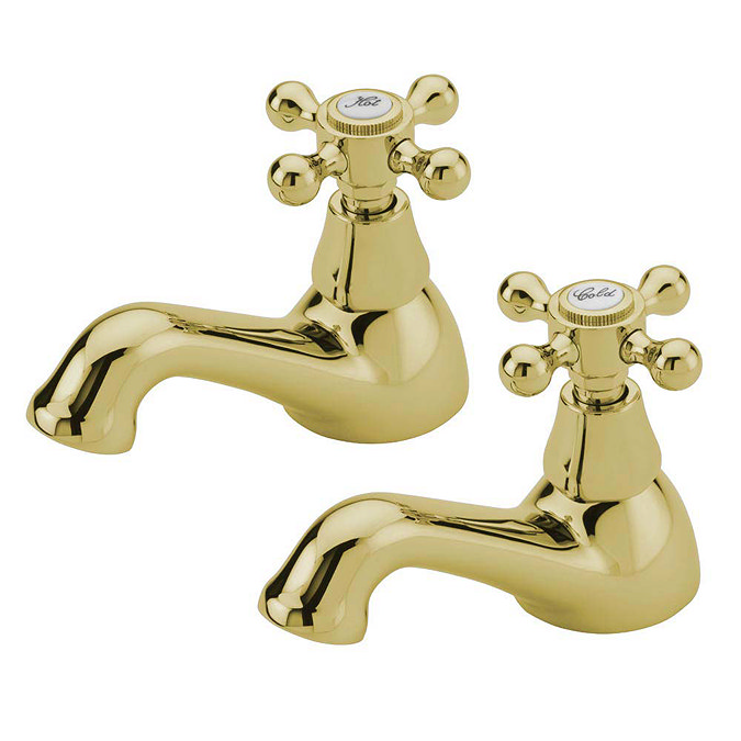 Tre Mercati Victoria Bath Taps - Antique Gold Large Image