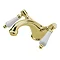 Tre Mercati Victoria Bianco Mono Basin Mixer with Click Clack Waste - Antique Gold