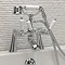 Tre Mercati Victoria Bianco Pillar Bath Shower Mixer with Kit - Chrome  Profile Large Image