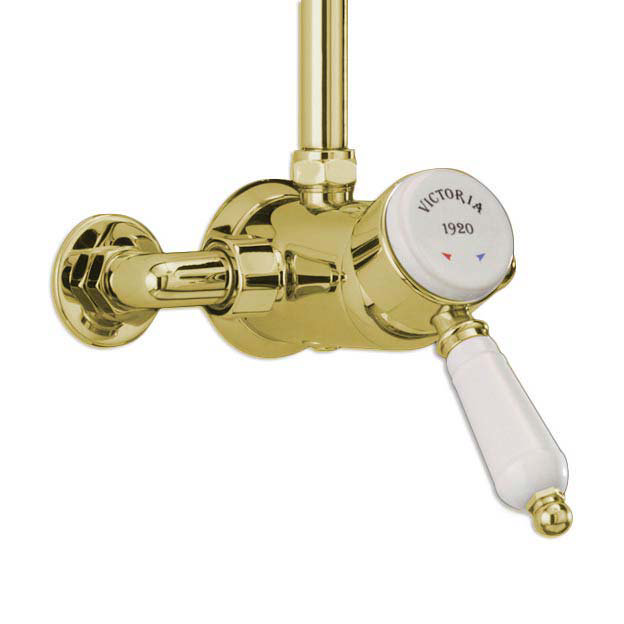 Tre Mercati Victoria Exposed/Concealed Manual Shower Valve - Antique Gold  Profile Large Image