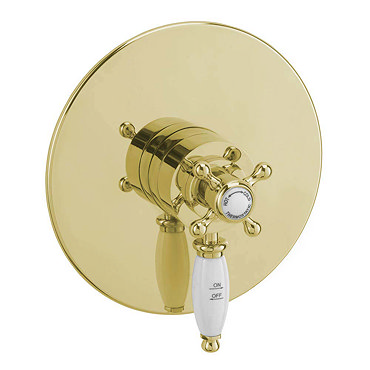 Tre Mercati Victoria Exposed/Concealed Thermostatic Shower Valve - Antique Gold  Profile Large Image