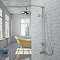Tre Mercati Victoria Exposed Thermostatic Shower Valve with Riser Kit & Rose - Chrome Newest Large