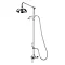 Tre Mercati Victoria Exposed Thermostatic Shower Valve with Riser Kit & Rose - Chrome Large Image