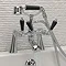Tre Mercati Victoria Nero Pillar Bath Shower Mixer with Kit - Chrome  Profile Large Image