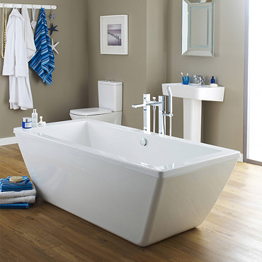 Trick 1800 Double Ended Square Freestanding Bath - NFB006 Profile Large Image