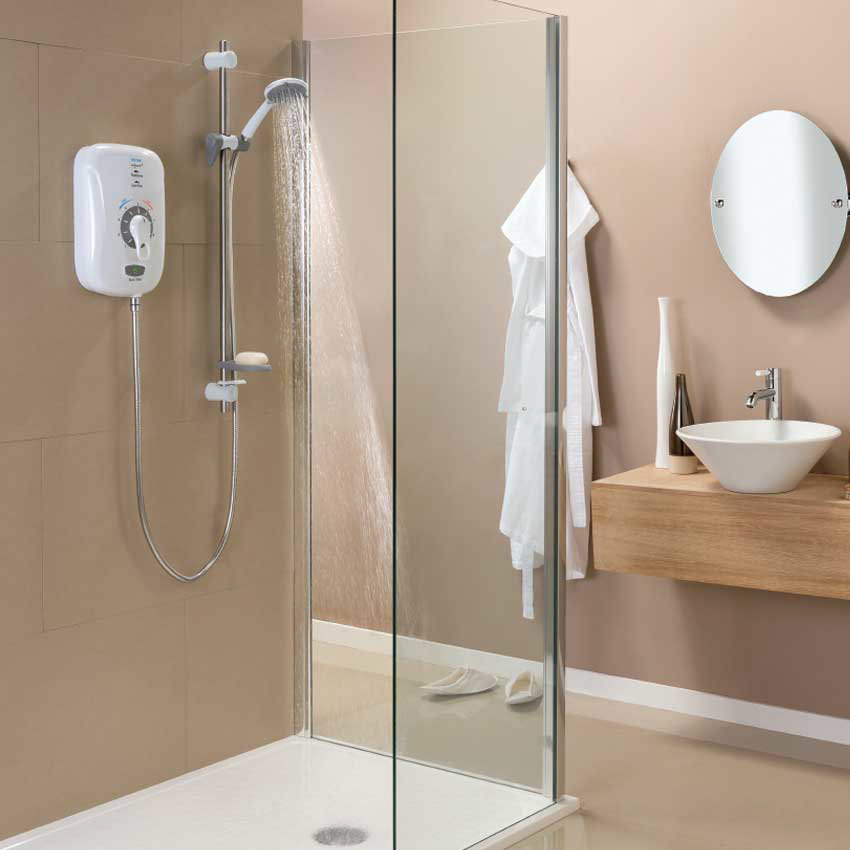 Triton Safeguard+ 8.5kW Thermostatic Electric Shower - CSGP08W Feature Large Image