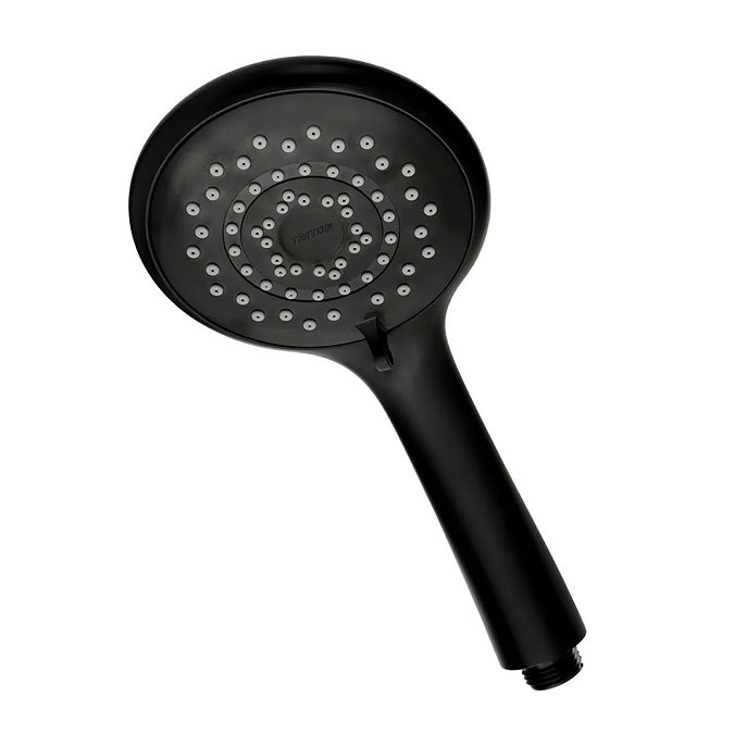 Triton 8000 Series DuraFlow Five Spray Pattern Shower Head - Matte Black - TSHE8RCBLK  Profile Large