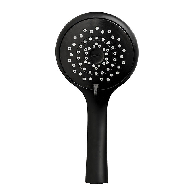 Triton 8000 Series DuraFlow Five Spray Pattern Shower Head - Matte Black - TSHE8RCBLK Large Image