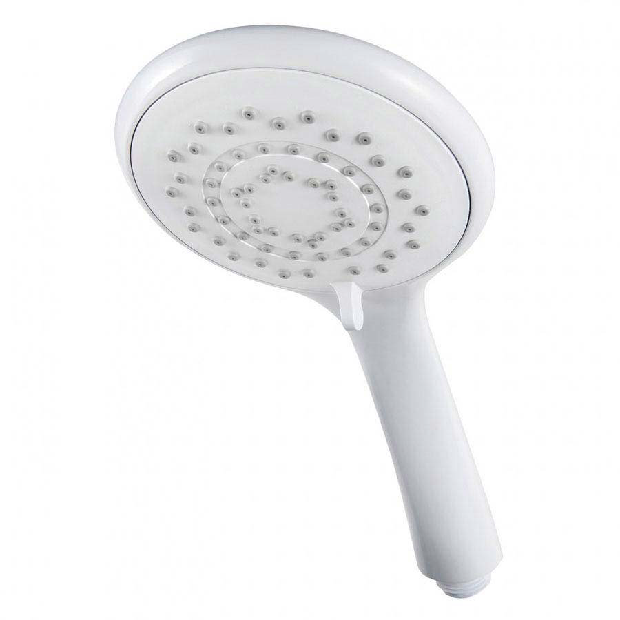 Triton 8000 Series Five Spray Pattern Shower Head - White - TSHE8RCWHT Large Image