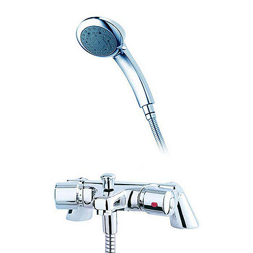 Triton Aire Thermostatic Bath Shower Mixer with Handset & Wall Bracket - UNAITHBSM  Profile Large Image