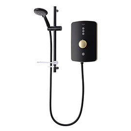 Triton Amala 8.5kw Electric Shower - Black/Brushed Brass - REAMA87 Medium Image
