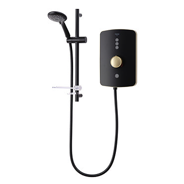 Triton Amala 8.5kw Electric Shower - Black/Brushed Brass - REAMA87  Profile Large Image