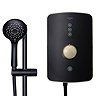 Triton Amala 9.5kw Electric Shower - Black/Brushed Brass - REAMA97  Profile Large Image