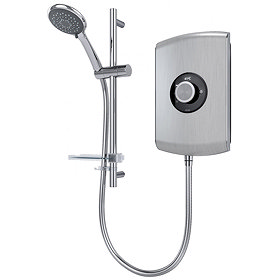 Triton Amore 8.5kW Electric Shower - Brushed Steel - ASPAMO8BRSTL Large Image