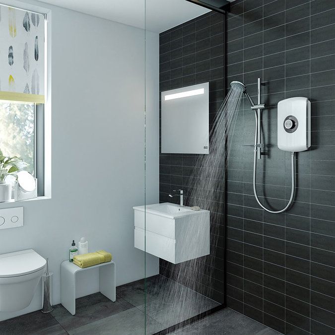 Triton Amore 8.5kW Electric Shower - Gloss White - ASPAMO8GSWHT  additional Large Image