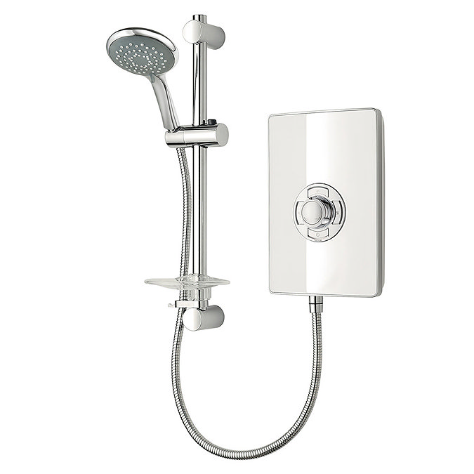 Triton - Aspirante 8.5 kw Electric Shower - White Gloss - ASP08GSWHT  Profile Large Image