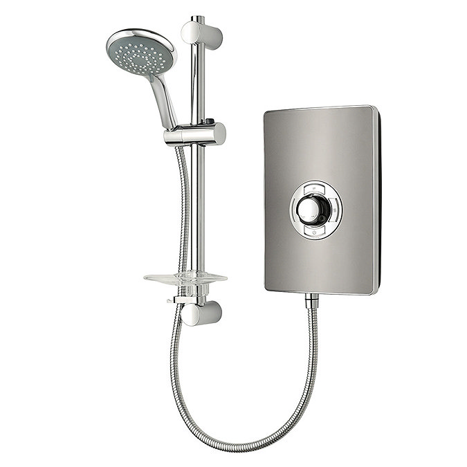 Triton - Aspirante 8.5kw Electric Shower - Brushed Steel - ASP08BRSTL  Profile Large Image