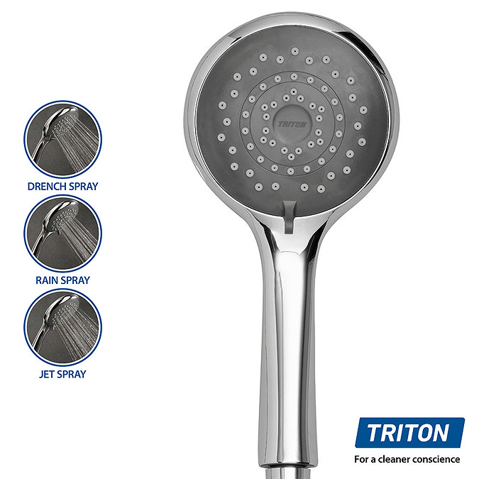 Triton - Aspirante 8.5kw Electric Shower - Brushed Steel - ASP08BRSTL  In Bathroom Large Image