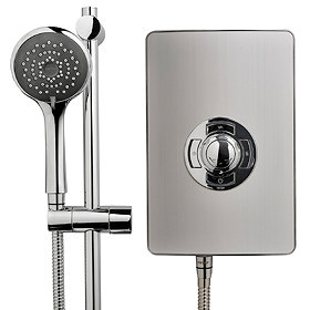 Triton - Aspirante 8.5kw Electric Shower - Brushed Steel - ASP08BRSTL Large Image