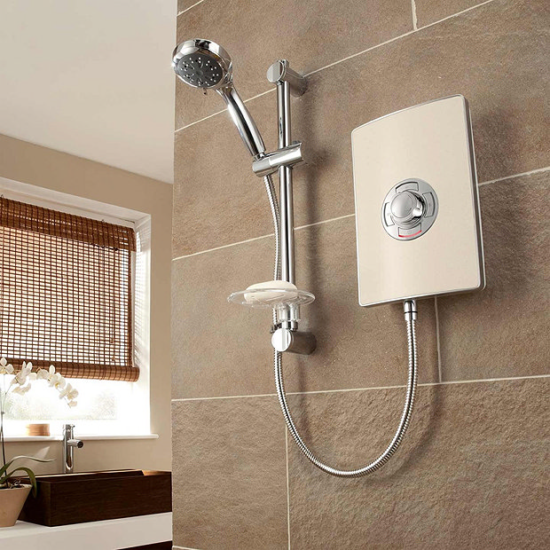Triton Aspirante 9.5kw Electric Shower Riviera Sand ASP09TLRSD at