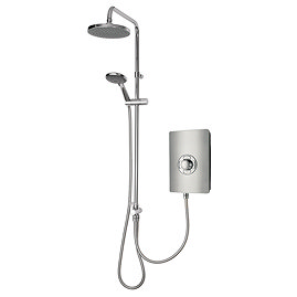 Triton Aspirante DuElec 9.5kW Electric Shower - Brushed Steel & Chrome