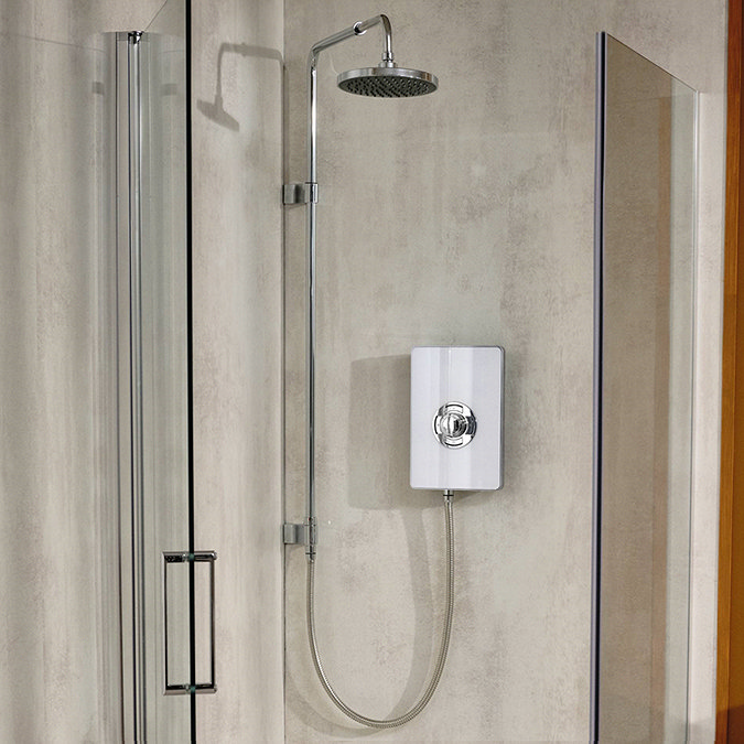 Triton Aspirante UNIQ 9.5kw Electric Shower - Gloss White