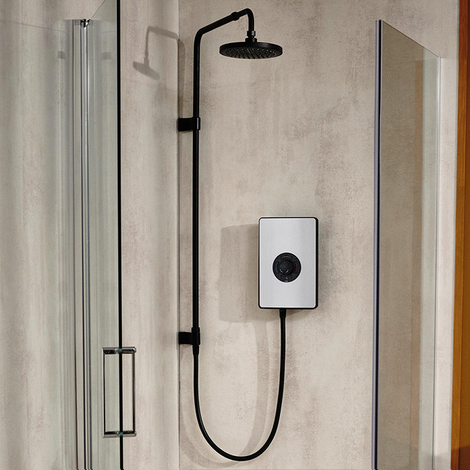 Triton Aspirante UNIQ 9.5kw Electric Shower - Nickel Effect