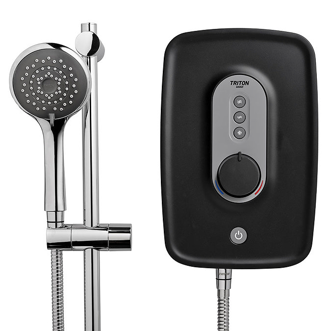 Triton Danzi 8.5kw Electric Shower - Black - ARDANZ08BLK  In Bathroom Large Image