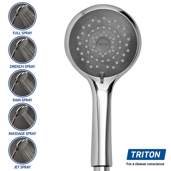 Triton Danzi DuElec 10.5kw Electric Shower - White - GEDADU11  Standard Large Image