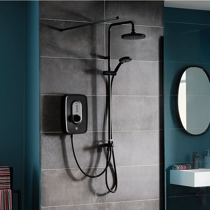 Triton Danzi DuElec 9.5kw Electric Shower - Black - GEDADU93  additional Large Image