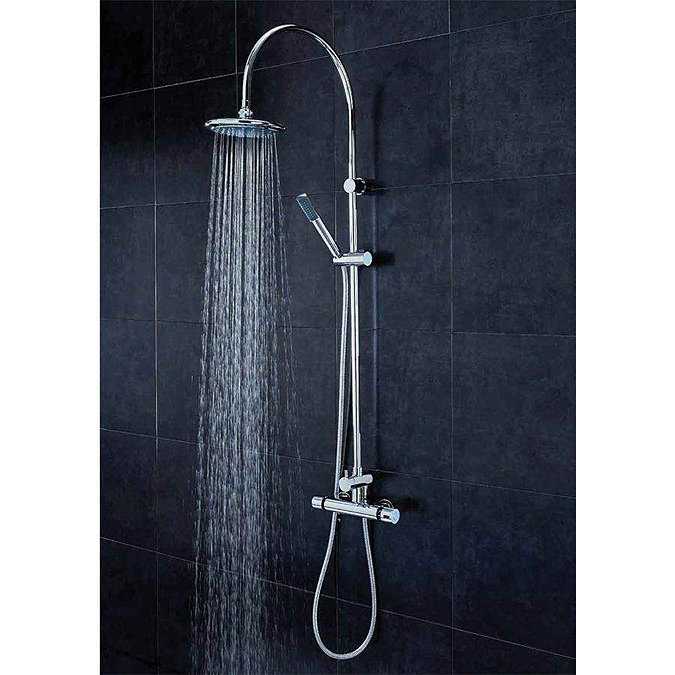 Triton Dove Thermostatic Bar Shower Mixer with Diverter & Kit - UNDOTHBMDIV In Bathroom Large Image