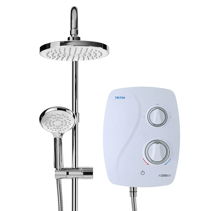 Triton DuElec Silent Running Thermostatic Power Shower - White