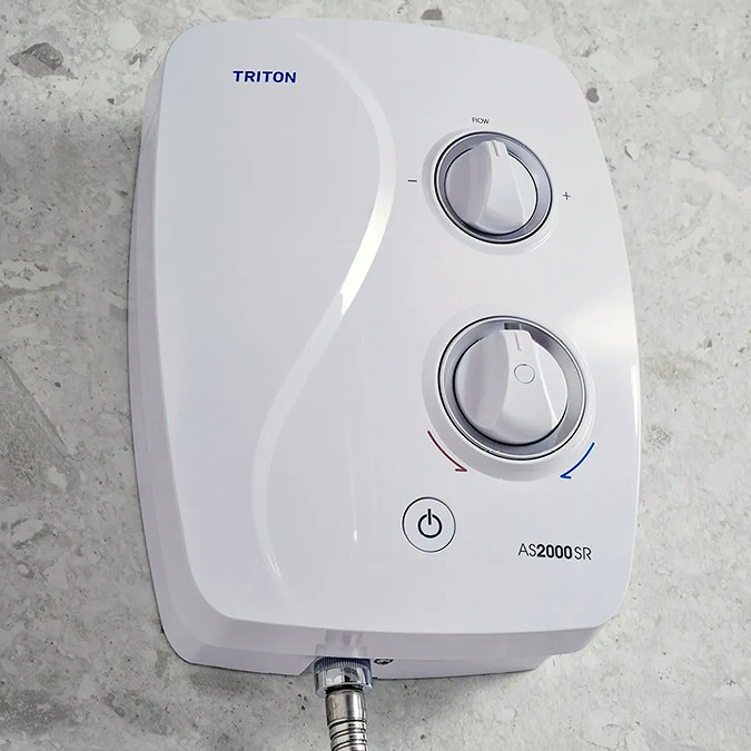 Triton DuElec Silent Running Thermostatic Power Shower - White