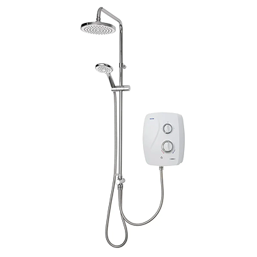 Triton DuElec Silent Running Thermostatic Power Shower - White