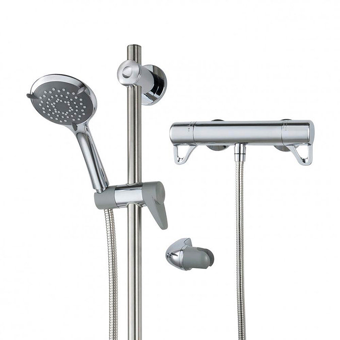 Triton Elina TMV2 Inclusive Bar Shower Mixer & Grab Riser Kit - ELITHBMINC Standard Large Image