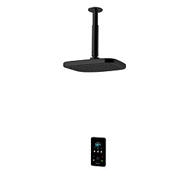 Triton ENVi 9.0KW Electric Shower with Ceiling Fed Fixed Head Kit - Black