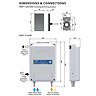 Triton ENVi 9.5kW Thermostatic Electric Shower & Grab Rail Kit - Chrome