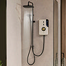 Triton ENlight DuElec 9.5kW Thermostatic Electric Shower - Black & Brass